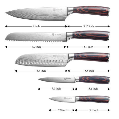 PAUDIN NS5 Universal Classic 5 - PC Knife Set - Paudin Store