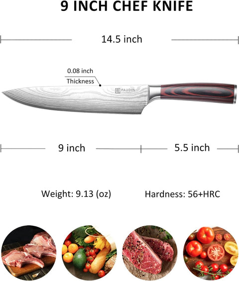 PAUDIN Universal Classic 9 Inch Chef's Knife - Paudin Store