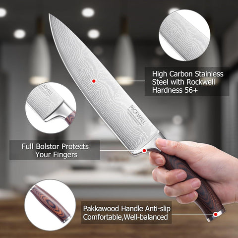 PICKWILL 3 - Piece Chef Knife Set - Paudin Store
