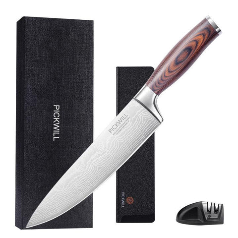 PICKWILL V1 chef Knife Set 2 - PC - Limited time gift knife sharpener - Paudin Store