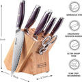 Plume Luxe 8 - PC Damascus Knife Set - Paudin Store