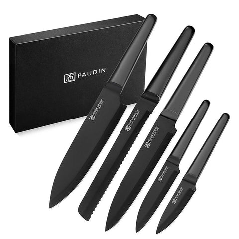 Refresh 5 - PC Black Chef's Knife Set - Paudin Store