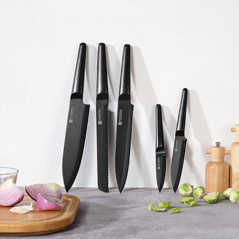 Refresh 5 - PC Black Chef's Knife Set - Paudin Store